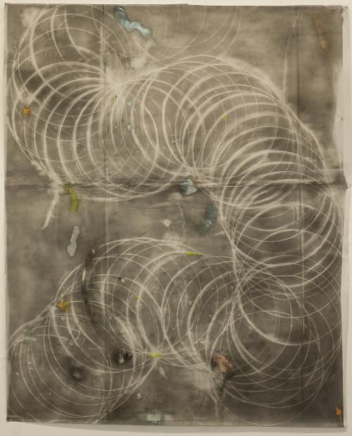 DMW Art Space: Denitsa Todorova, Circles of Light, pencil and pastel on paper, 104 x 90 cm, 2018.