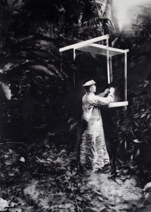 Rossicontemporary: François Jacob, s.t., fusain sur papier, 2017.