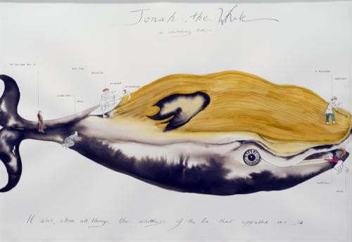 A-Lounge: Shubigi Rao, Fictioneering for Jonah, Ink on Tiepolo paper, 70x100cm, 2015.