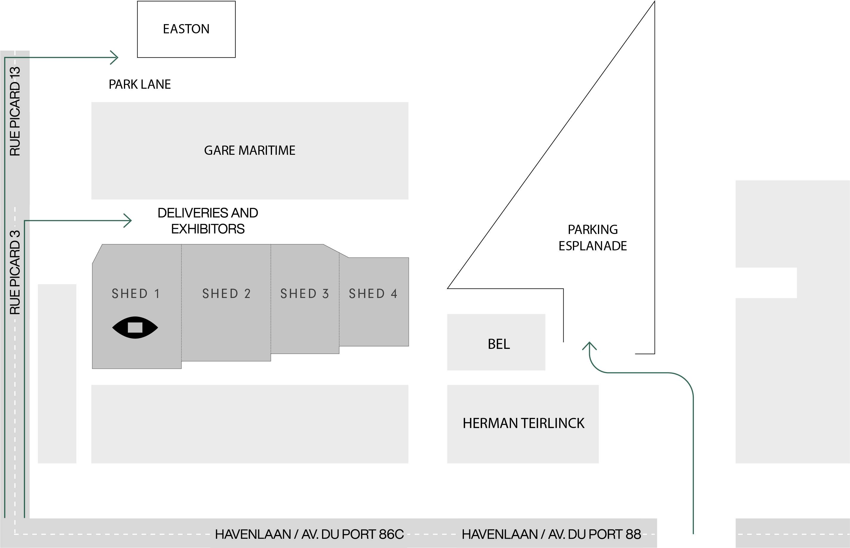 Tour & Taxis parking and access plan